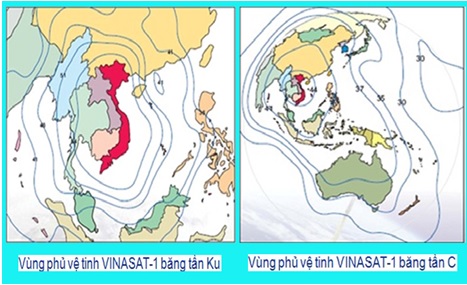 Vùng phủ của Vệ tinh Vinasat-1