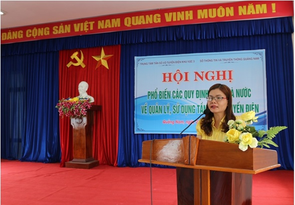 Bà Phạm Thị Ngọc Quyên phát biểu khai mạc hội nghị