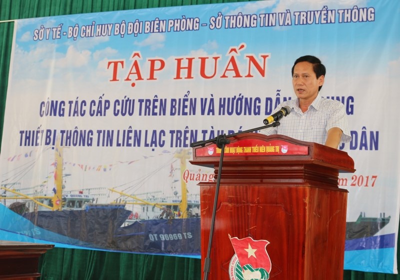 Ông Nguyễn Văn Tường - Giám đốc Sở TTTT tỉnh Quảng Trị phát biểu tại buổi tập huấn